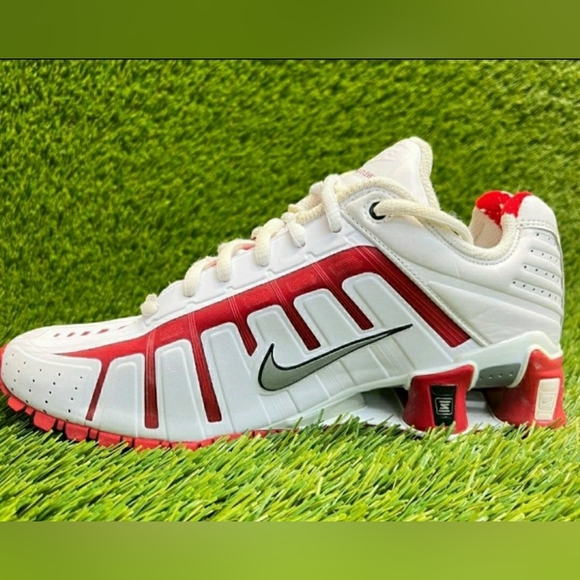 Nike White & Red Shox Performance Sneakers - Picture 3 of 4